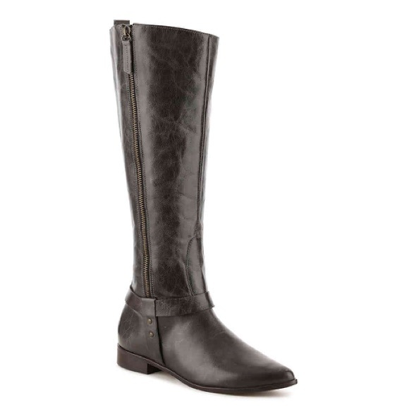 Matisse Wilmer Distressed Charcoal Riding Boot - Picture 7 of 16